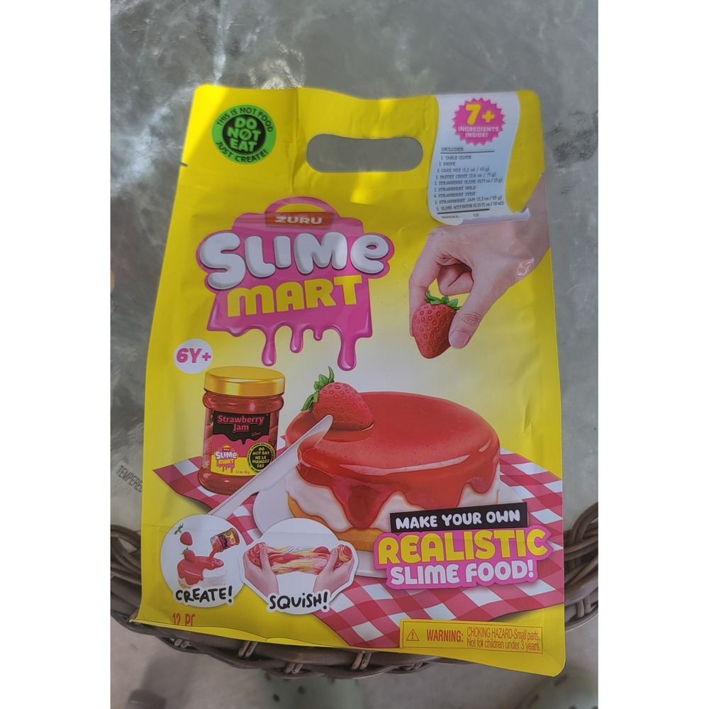 ZURU Slime Mart Strawberry Cake DIY Kit Kids OS Yellow New Realistic Slime Food